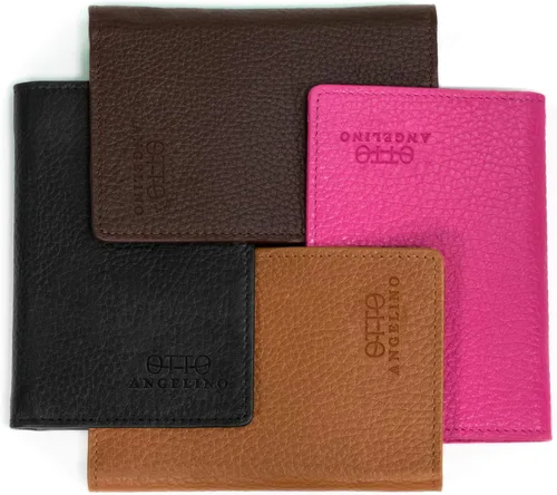 Vista 9 de Otto Angelino Cartera de piel plegable - Estilo pasaporte - identificación, tarjetas bancarias y efectivo, bloqueo RFID - Unisex
