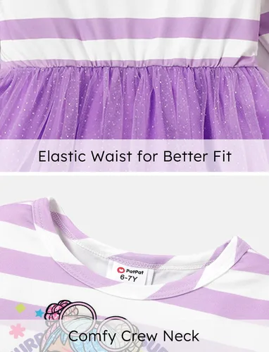Vista 5 de L.O.L. Surprise! Vestidos de malla tutú para niñas con mariposa y purpurina para fiesta, vestido de tul de manga larga, regalo de cumpleaños