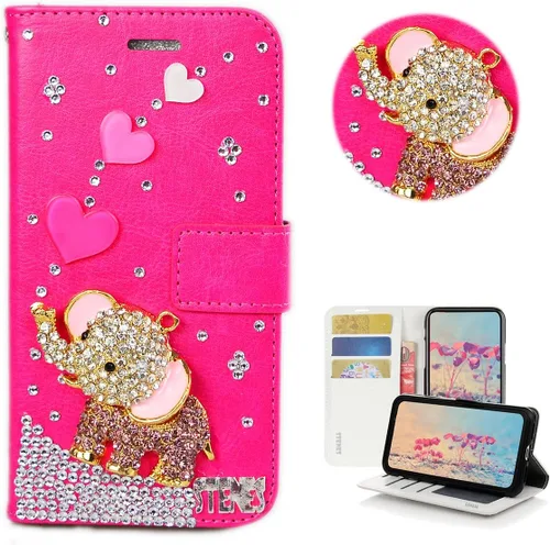 Vista 7 de Bling Case - Funda compatible con iPod Touch 6, hecha a mano en 3D con cristales de cerveza, labios sexys, cartera con ranuras para tarjetas