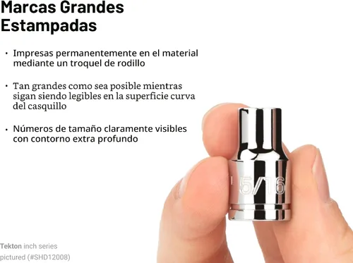 Vista 3 de TEKTON SHD91220 - Juego de llaves de vaso de 3/8 pulgadas con rieles de 6 puntos, 68 piezas (1/4-1 pulgada, 6-24 mm)