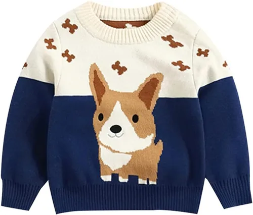 Vista 11 de Suéter de punto para bebé niño pequeño, sudadera de algodón con dibujos animados