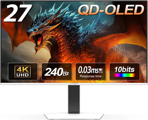Vista 11 de INNOCN 27" QD-OLED 2K QHD 2560 x 1440P 280Hz 240Hz PC Monitor de consola de juegos, 0.03ms, HDR400, HDMI, DisplayPort, altavoz incorporado, soporte
