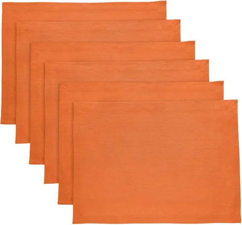 Vista 104 de Solino Home Juego de 4 manteles individuales blancos de 100 % lino puro de 14 x 14 pulgadas para invierno, San Valentín, primavera, Pascua, Fete