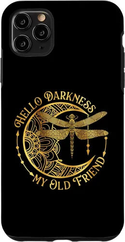 Vista 11 de Funda para iPhone 14 Hello Darkness My Old Friend - Dragonfly Lover Insects Moon