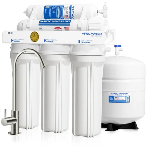 Vista 12 de APEC Water Systems RO-PUMP-120V Sistema de filtración de agua potable de ósmosis inversa ultra seguro de nivel superior con bomba de refuerzo