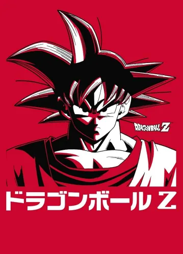 Vista 2 de Dragon Ball Z Goku Kanji - Camiseta, Rojo