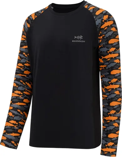 Vista 9 de Bassdash UPF 50 Camiseta de pesca para hombre con camuflaje, manga larga, sudadera de secado rápido