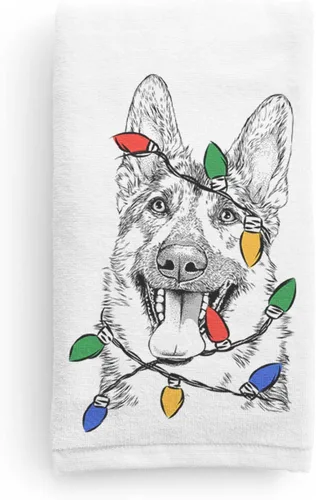 Vista 8 de Inkopious Bare Benson The German Shepherd - Toalla de mano decorativa para baño y cocina