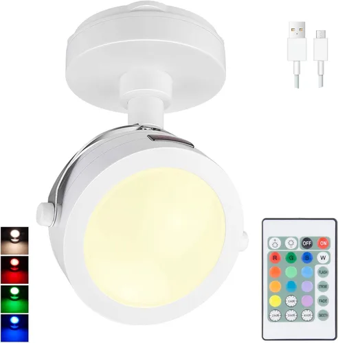 Vista 10 de Luces LED de acento que funcionan con pilas, luz de imagen regulable con control remoto, 12 luces de arte que cambian de color, luz de disco