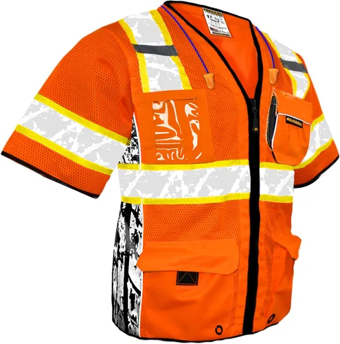 Vista 8 de KwikSafety HIGHWAYBOSS Premium Safety Vest Class 3 ANSI OSHA Hi Vis Vest