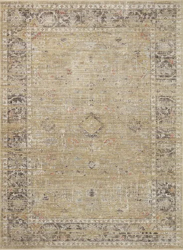 Vista 3 de Loloi Magnolia Home de Joanna Gaines, Colección Millie MIE-03 Oro/Carbón, 2 pies 3 pulgadas x 3 pies 10 pulgadas, Alfombra decorativa de 0,25