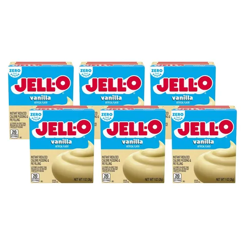 Vista 20 de Jell-O Postre de gelatina sin azúcar, plátano fresa (paquete de 4)