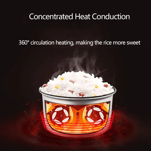 Vista 6 de Arrocera doméstica, olla arrocera con función automática de mantener el calor, olla arrocera multifuncional, olla arrocera de gran capacidad