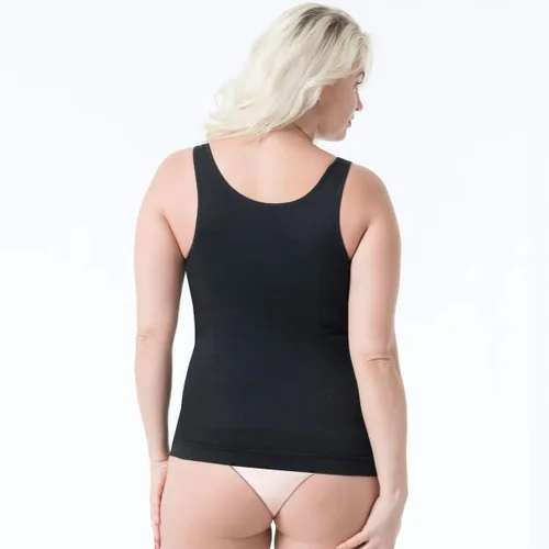Vista 3 de EUYZOU Camiseta sin mangas con control de abdomen para mujer, sin costuras, moldeadora de cuerpo