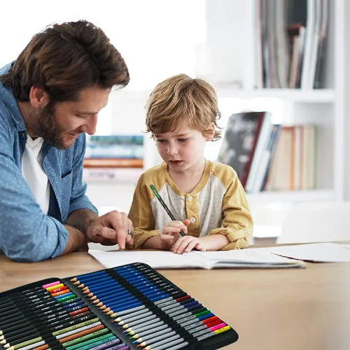 Vista 7 de H & B Juego de 72 piezas de suministros de dibujo y boceto, kit de arte incluye lápices de dibujo y de colores para adultos, artistas y niños.