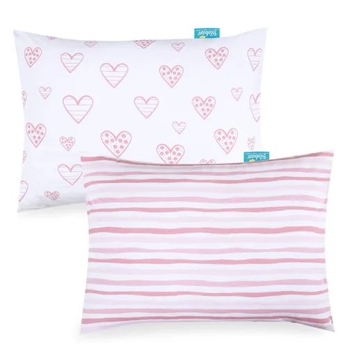 Vista 5 de Paquete de 2 fundas de almohada de algodón de jersey para niños pequeños Crema
