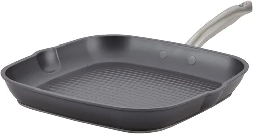 Vista 24 de Anolon Accolade - Juego de ollas y sartenes antiadherentes anodizadas forjadas, juego de utensilios de cocina de inducción, 12 piezas, gris piedra