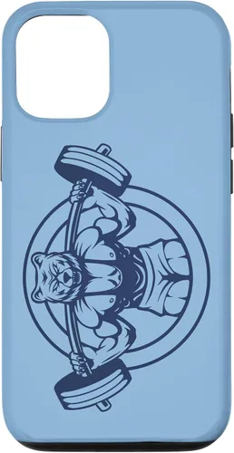 Vista 28 de iPhone 16 Bear Barbell diseño para culturistas caso de culturismo