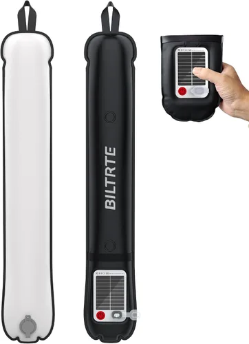 Vista 11 de Luces solares para campamento recargables, 4 modos de iluminación, lámpara inflable impermeable IP66 para senderismo, mochileros, supervivencia