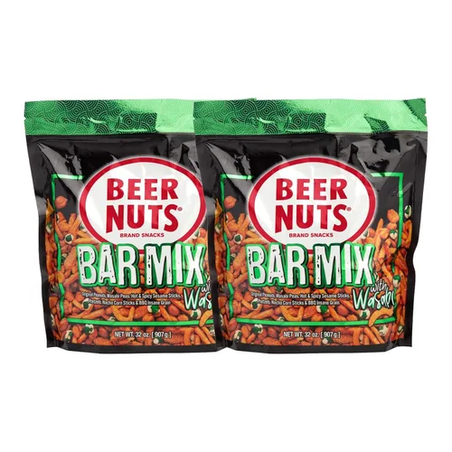 Vista 6 de BEER NUTS Original Bar Mix - Pretzels, Cheese Stix, Sesame Stix, Insane Grain - Bolsa resellable de 20 onzas (paquete de 2)