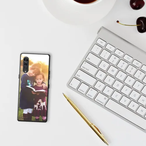 Vista 6 de Funda personalizada con texto y fotos para LG Velvet 5G, funda de teléfono personalizada para LG Velvet 5G, compatible con LG Velvet 5G, fundas