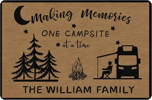 Vista 13 de Magimagine Alfombra personalizada para puerta de cámper, alfombra de puerta de RV de camping personalizada con texto, alfombra de cámper