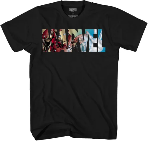 Vista 3 de Marvel Iron Man Logo Fill - Camiseta gráfica para adultos