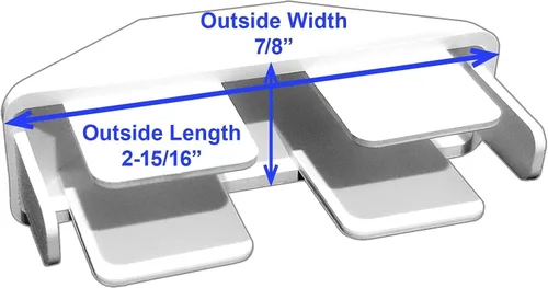Vista 7 de Tapón de piquete de vinilo blanco de 7/8" x 3" con orejas de perro, se adapta a estacas de 7/8" x 3" (paquete de 5)