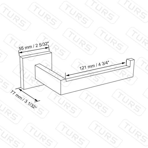 Vista 7 de Turs- Portapapel higiénico de acero inoxidable, portatoallas, de gancho para batas, barra colgadora de toallas, para rollo de papel higiénico a