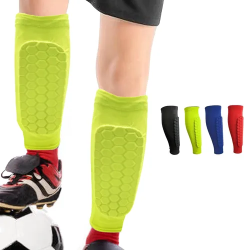 Vista 8 de Espinilleras de fútbol para jóvenes y adultos, con relleno, para hombres, mujeres, niños, niñas