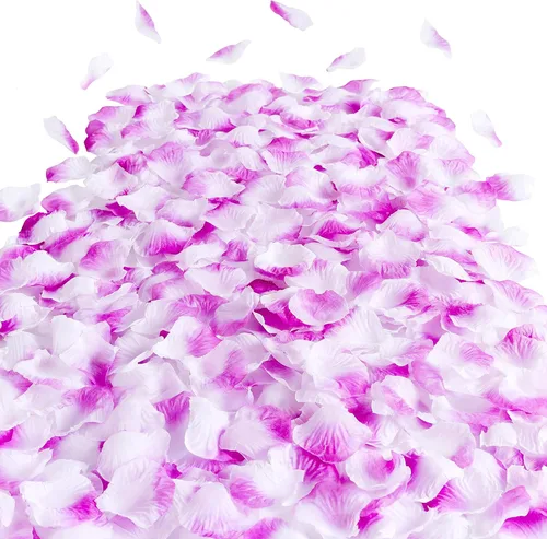 Vista 16 de SITUMEIZI 1500 piezas de pétalos de rosa negros artificiales de seda para decoración de bodas y fiestas