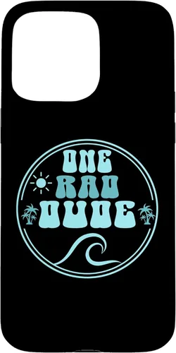Vista 31 de One Rad Dude 1st Birthday Surf Beach Groovy Case for iPhone 17