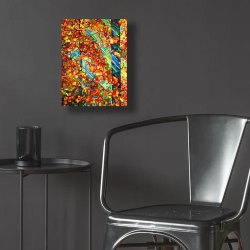 Vista 5 de Epic Art 'Beaming' de Mandy Budan, arte de pared de vidrio acrílico, 12"x16