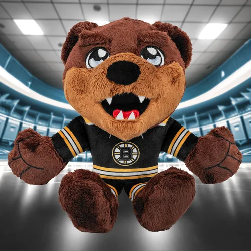 Vista 2 de Bleacher Creatures Boston Bruins Blades 8" Kuricha Mascot Sentada de Peluche - Suave Inspirado en Mascota Chibi de la NHL