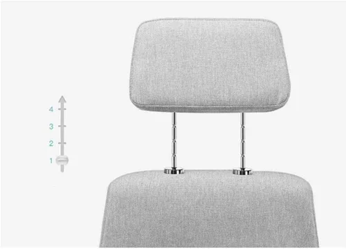 Vista 5 de Silla de ocio de moda minimalista Silla de computadora Silla giratoria Silla de oficina de algodón y lino