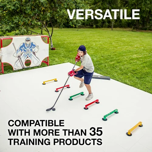 Vista 6 de Hockey Revolution My Puzzle Durable Flooring Tiles - Slick Interlocking Training Surface for Stickhandling, Shooting, Passing - Build Your Own