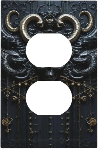 Vista 291 de Decorative Outlet Covers Blue Background White Cat Daisy Floral 2-Gang 1-Gang Wall Plate Single Toggle/Rocker Farmhouse Style Light Switch Covers