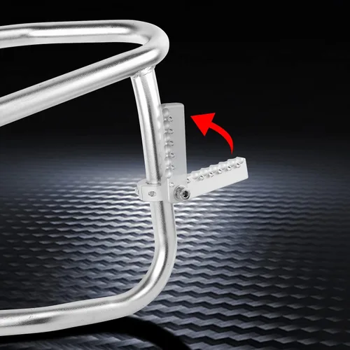 Vista 4 de GUAIMI Clavijas de carretera para motocicleta, clavijas ajustables de ajuste universal para motocicleta con protector de motor de 0.866 in, 0.984