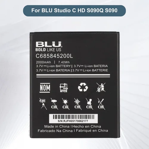 Vista 2 de Batería de repuesto C685845200L compatible con BLU Studio C HD S090Q S090 con herramientas