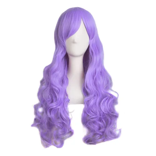 Vista 12 de Peluca MapofBeauty Lolita para disfraz, cabello largo, rizado, con coleta, Blanco