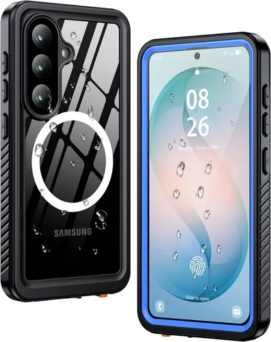 Vista 14 de ANTSHARE Funda impermeable IP68 para Samsung Galaxy S24 Ultra, compatible con MagSafe, protector de pantalla y lentes integrado, protección