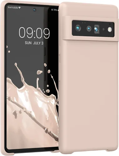 Vista 11 de kwmobile Funda Compatible con Google Pixel 6 Pro - Funda de teléfono de silicona TPU con acabado suave - Azul Arrecife