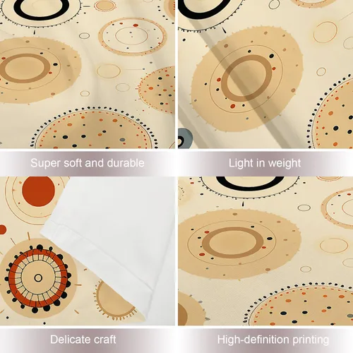 Vista 4 de Shrahala Circles Tapestry, Abstract Art With Various Circles Wall Hanging Hd Print Polyester Backdrop For Dorm Room Bedroom 30 X 40 In