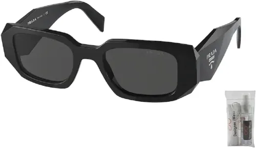 Vista 2 de Prada PR17WS Rectangle Sunglasses for Women BUNDLE With Designer iWear Complimentary Eyewear Kit