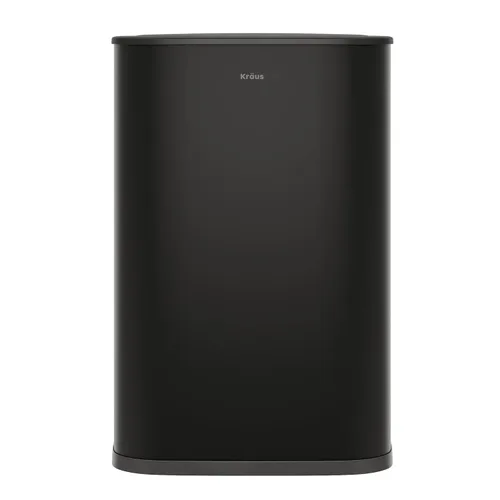 Vista 23 de Kraus GarbagePro Bote de basura rectangular de 13 galones manos libres con sensor de movimiento operado por batería en acabado negro mate con tapa