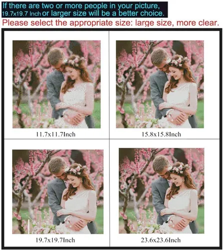 Vista 3 de Kits de pintura de diamantes personalizables, taladro completo para adultos, pintura de diamantes personalizada, foto personalizada, personaliza tu