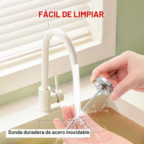 Vista 7 de ThermoPro Dial - Termómetro de carne de lectura instantánea para cocinar, termómetro de alimentos a la parrilla con lente de vidrio, termómetro