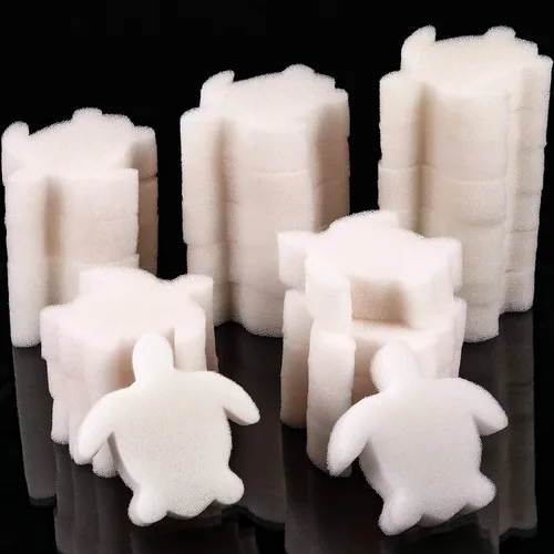 Vista 11 de Chuangdi 24 esponjas para bañera de hidromasaje, absorción de espuma de aceite de tortuga para spa y piscina (azul)