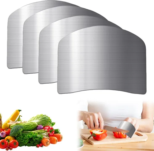 Vista 8 de Protector de dedo de acero inoxidable, protector de dedo ajustable universal protector de dedos, protectores de dedos para cortar alimentos