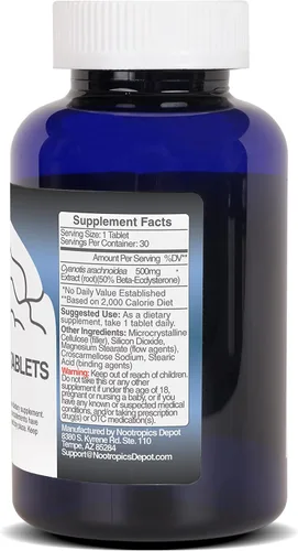 Vista 11 de Nootropics Depot Beta Ecdysterona/20-hidroxiecdisona 50% cápsulas 500mg Extracto de cianotis aracnoidea Fitoecdisteroide 30